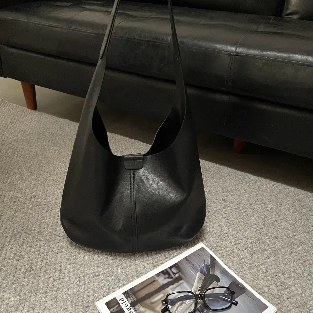 新款慵懒风女士大容量单肩子母包百搭斜挎腋下通勤包尺寸36/10/27