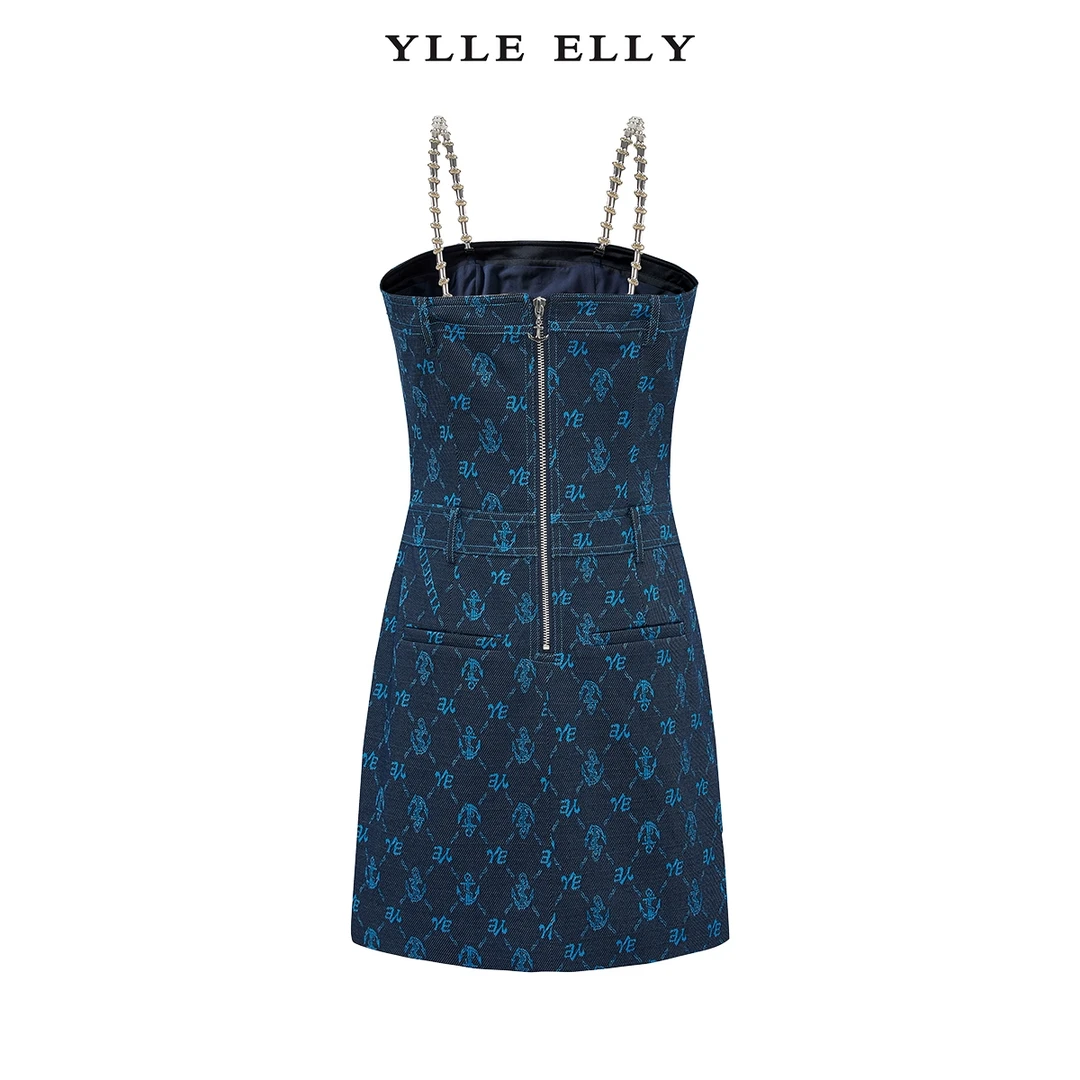 【商场同款】印花连衣裙春季新款收腰短款吊带裙子Y534008498