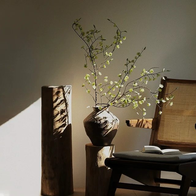 森空间仿真花绿植美陈桌面摆件假花装饰中古风格软装宋代美学摆件