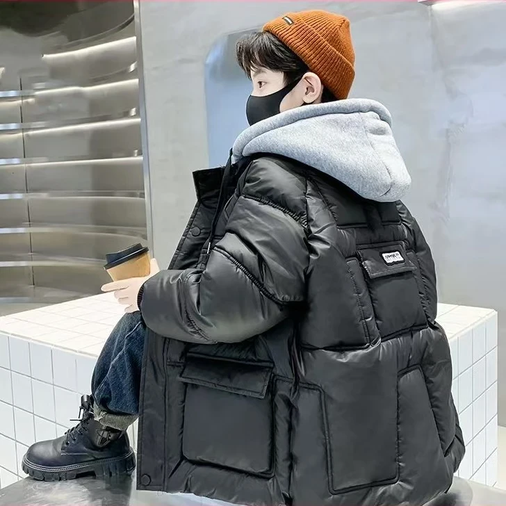 【免洗加绒大棉】男童棉服冬季儿童加厚外套2025新款秋冬中大童棉服