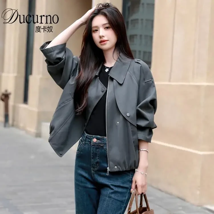 新款小个子显瘦大衣宽松高级感气质女士风衣外套洋气设计感上衣女