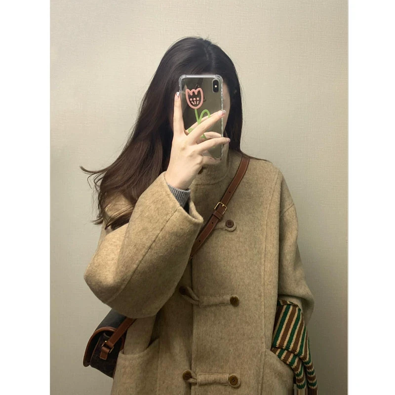 呢子大衣女2024新款秋冬高级感毛呢外套韩系小个子冬天中长款气质