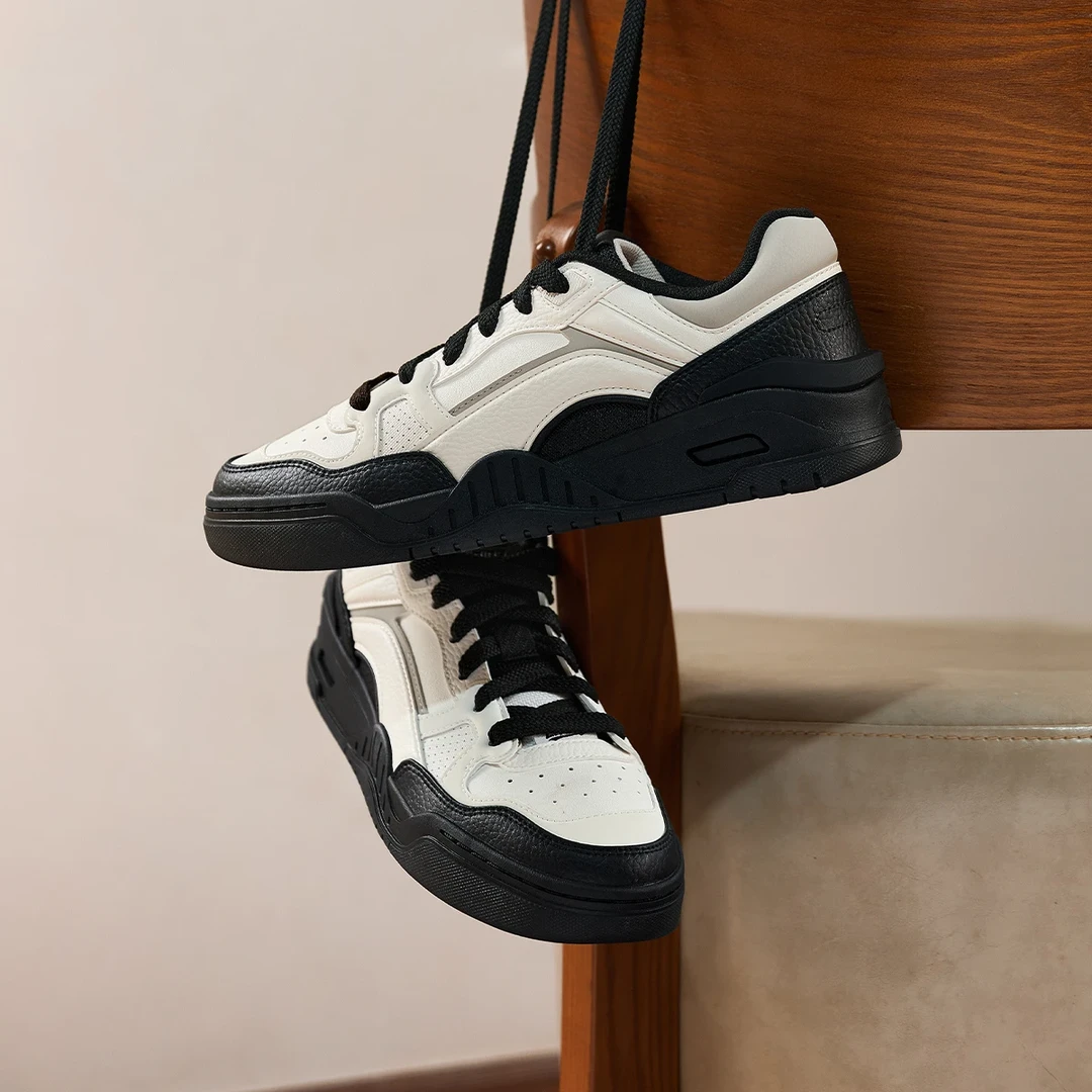 R李宁月白2.0男子柔软舒适经典厚底百搭复古板鞋休闲鞋AGCU275