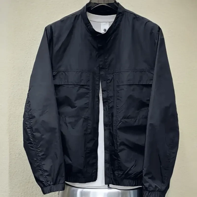 日系简约设计师工装夹克秋季新款上衣百搭休闲棒球领百搭短款外套