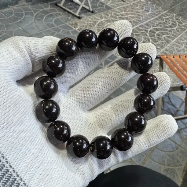 紫金鼠黑金光洙 尺寸15左右 （紫金鼠漏眼正常）天然的棕眼棕线