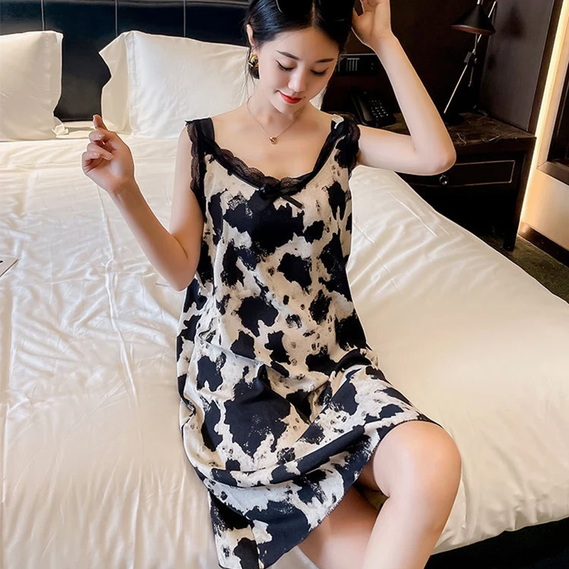 今晚不睡/性感时尚睡衣胸垫蕾丝迷人睡裙轻奢唯美浪漫家居服I27