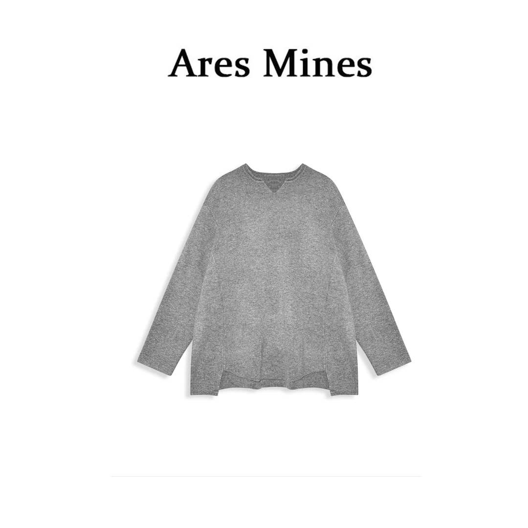 【盛朗熙Ares Mines】极简主义 慵懒感不规则缺口下摆针织衫