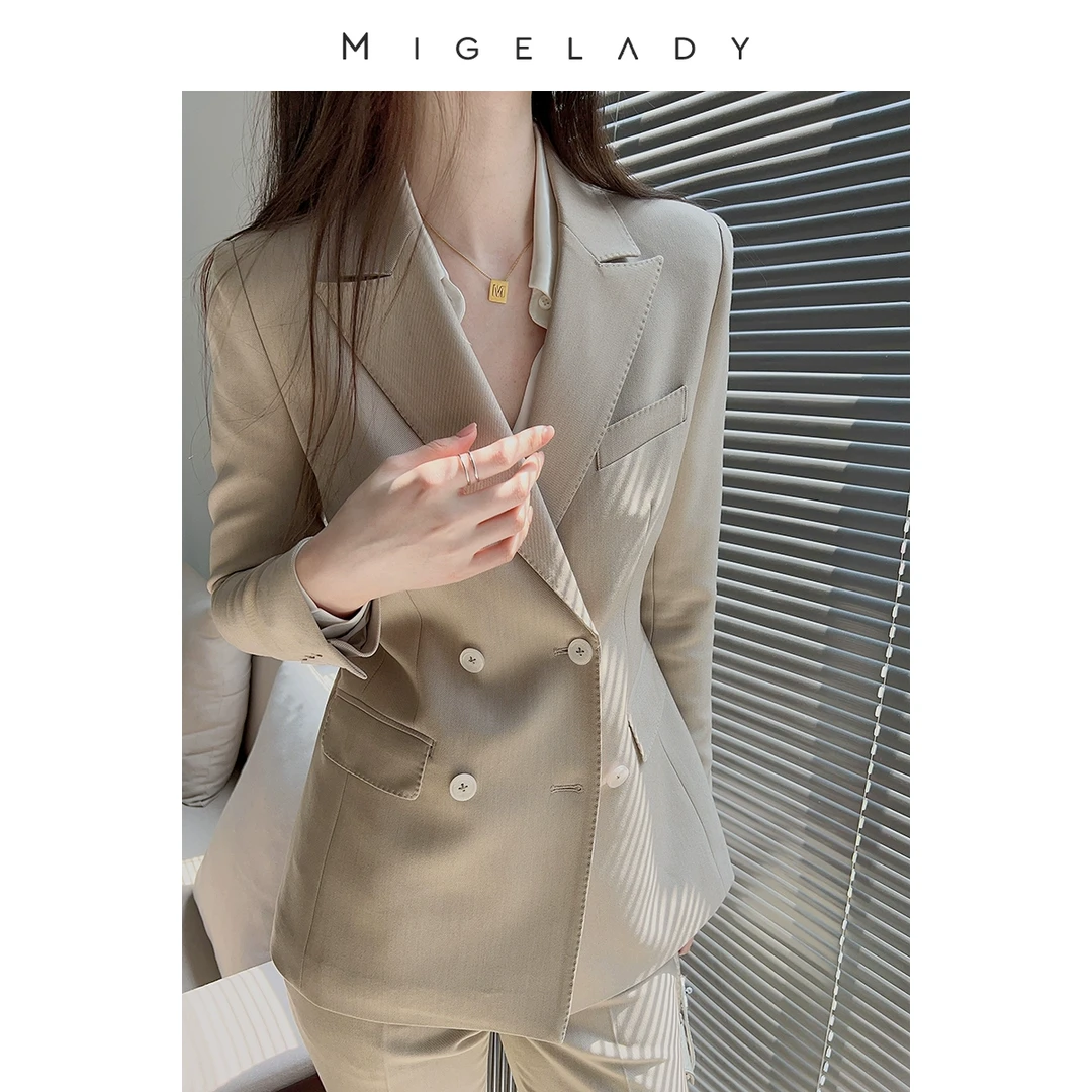 V913商务通勤职业套装西装正装公务员面试气质女工作服职场OL风