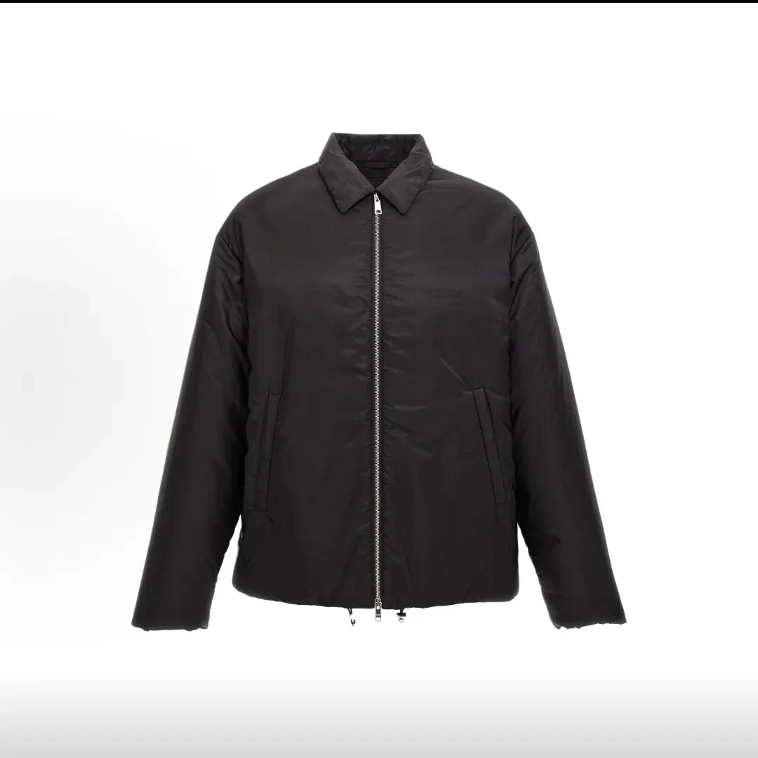 男士简约翻领羽绒冬季时尚保暖宽松外套百搭防风