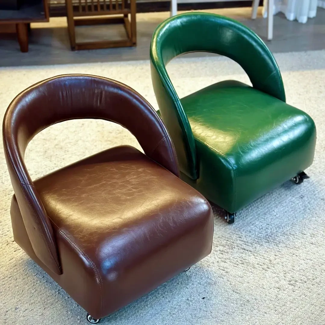 【静音轮·加大号】单人休闲环抱溜溜凳小户型客厅家用靠背阳台椅L