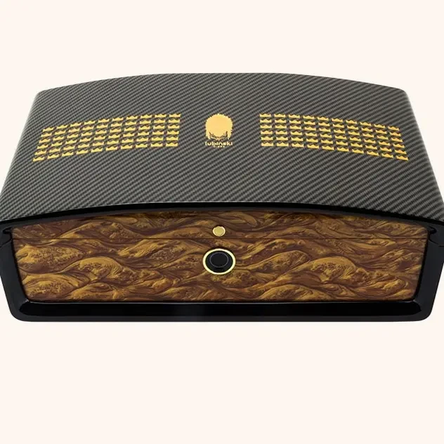 指纹密码锁大容量雪松木雪茄保湿盒复古设计