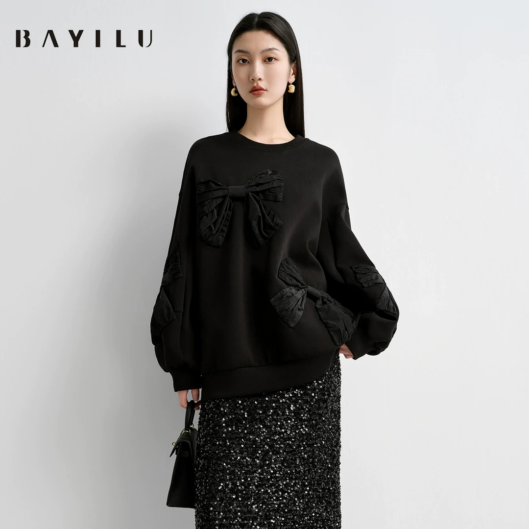 【女乔】芭依璐2025春季新款休闲卫衣上衣91V9004