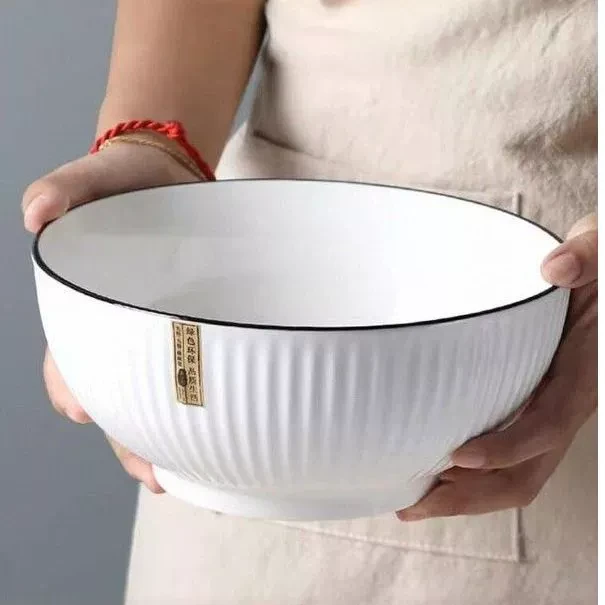 家用8英寸大号陶瓷汤碗个性单个饭碗简约面碗加厚加大碗水果碗