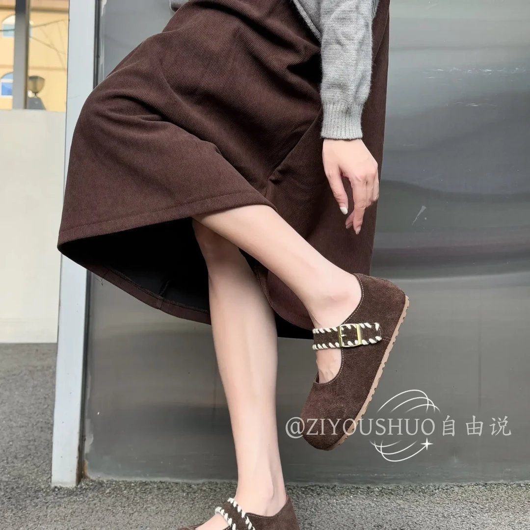 玛丽珍鞋2025秋韩版小香风时尚软底显瘦百搭平底浅口单鞋Z389861