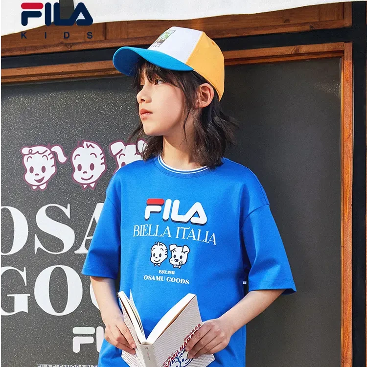 FILA斐乐儿童【原田治联名】男大童夏季新款时尚纯棉T恤K12B524105