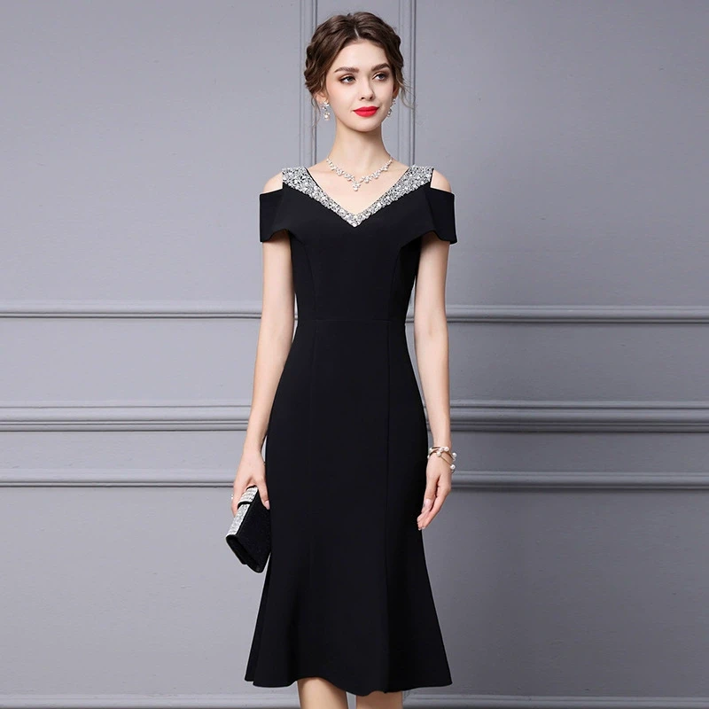 高级感春夏鱼尾裙宴会晚礼服高端轻奢小众正式场合法式气质连衣裙