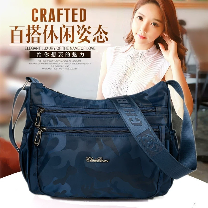 新款尼龙女包斜挎包防水牛津布包背包斜跨包帆布单肩包生意收钱包