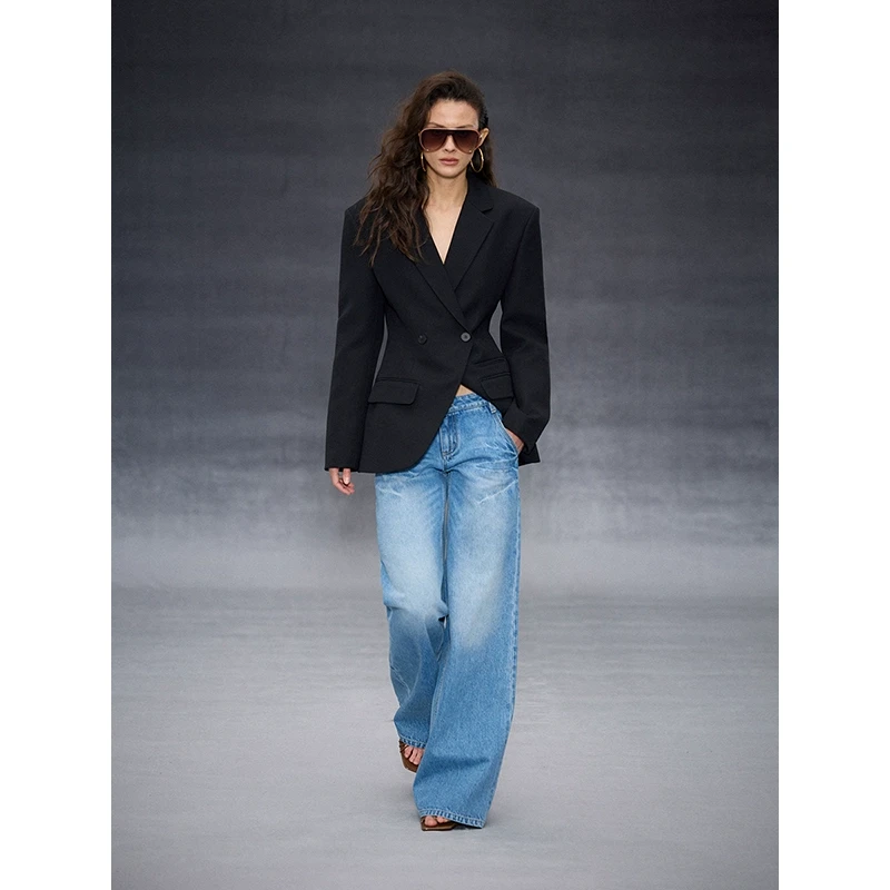 randpickee | retro系列-倒三角比例翻驳领蚂蚁腰西装