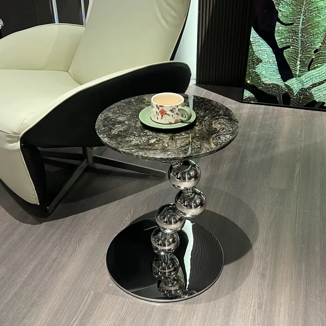 【铂金钻奢石边几】创意极简客厅轻奢米诺设计感异形时尚边几