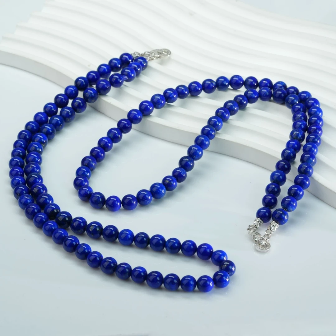 【小北好物】青金石圆珠项链约6.5mm+【多样性发一件】QL01X1401