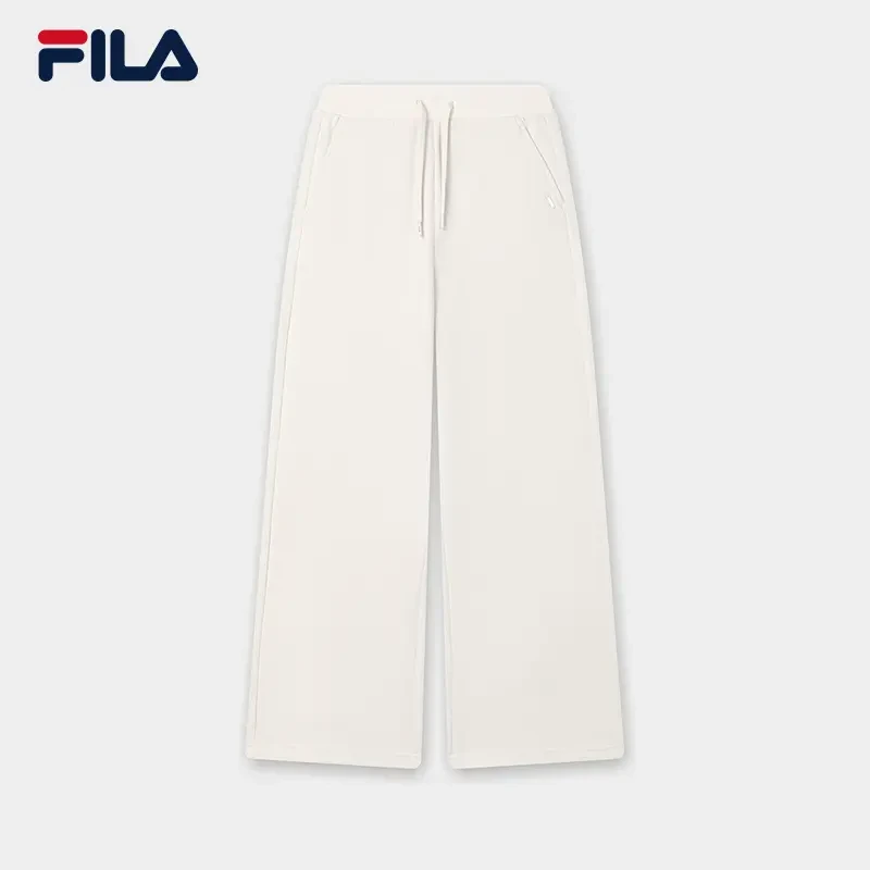 Fila/斐乐新款【针织绒感提花】时尚条纹撞色长裤F61W443601F