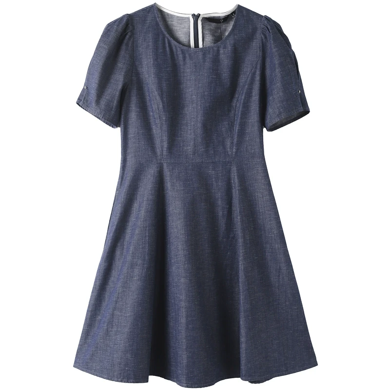 44187【Y帛系列】V领收腰连衣裙851316JS224199