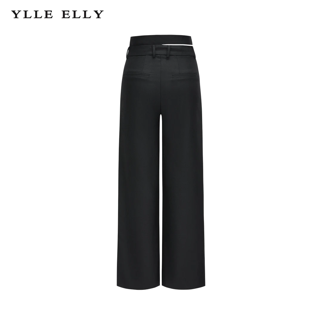 【商场同款】高腰直筒裤新款双腰头休闲长裤女Y102308079