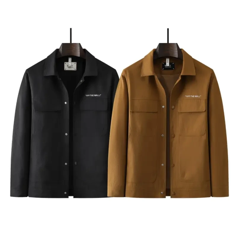 【大码推荐】工装新款秋冬短款百搭宽松胖子翻领休闲男外套夹克春秋