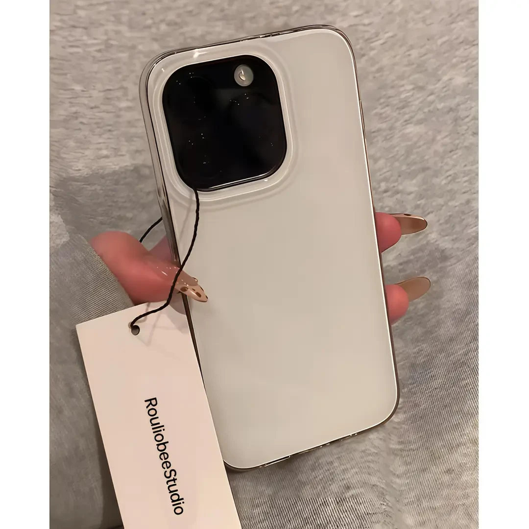 ins极简奶油壳适用iPhone16/15promax手机壳华为vivo小米15oppo套