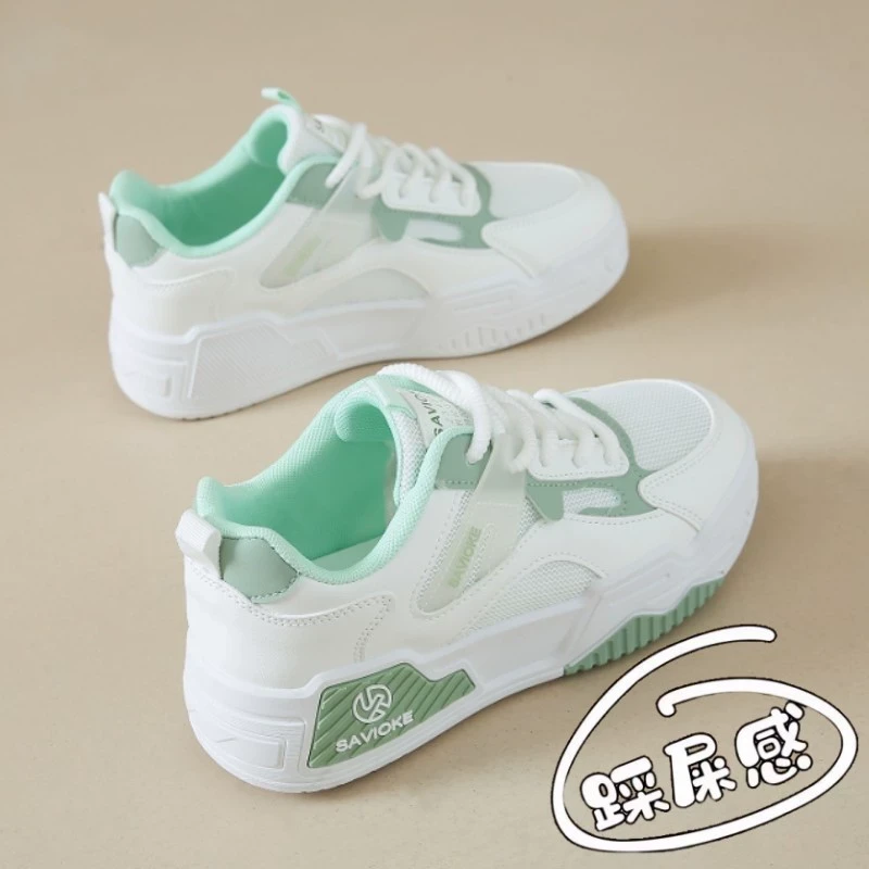 女鞋踩屎感孕妇小白鞋女2025新款爆款夏季网面运动鞋34码百搭板鞋