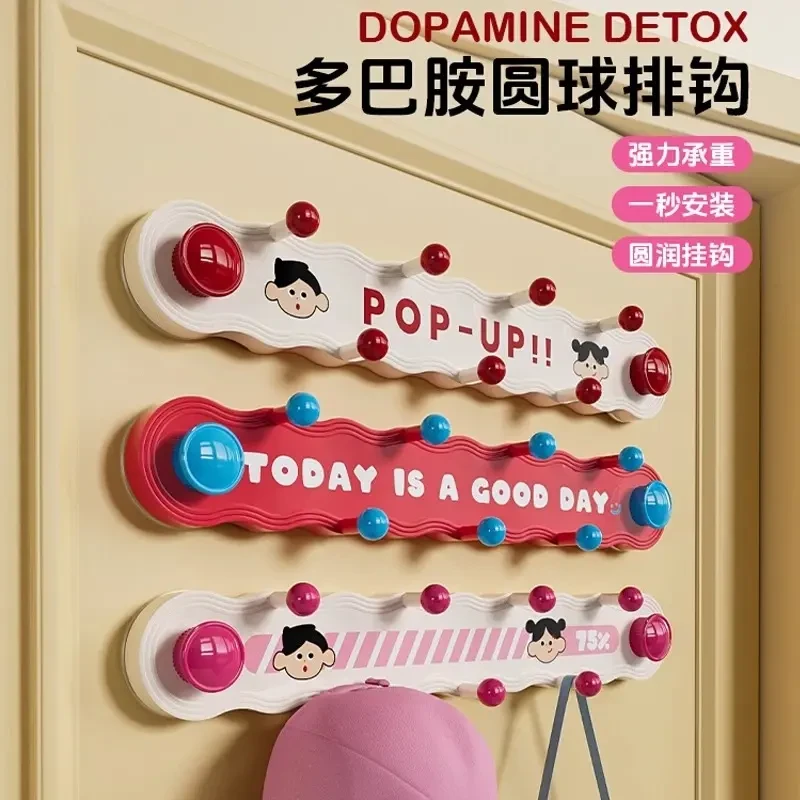 多巴胺旋转吸盘联排挂钩免打孔强力承重浴室厨房玄关卧室门后粘钩