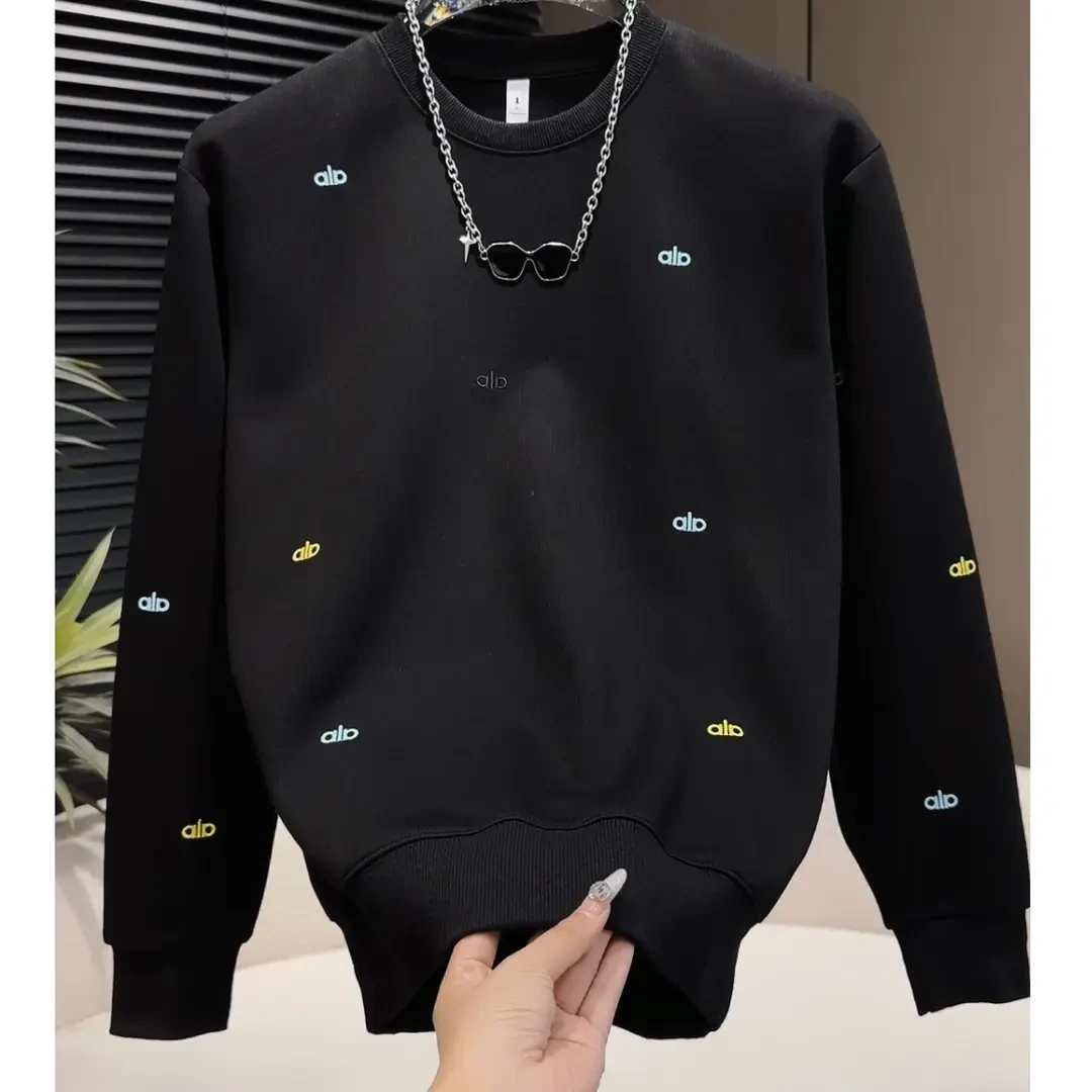 韩版卫衣男春秋款2025新款潮牌修身休闲套头刺绣长袖上衣服打底衫