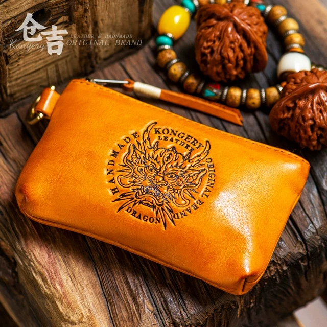 龙年福利！文玩包闭眼入！仓吉手工卡包钥匙包核桃手串包真皮钱包
