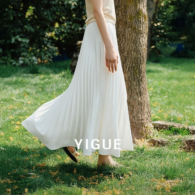 【亦谷】垂坠感半身裙女装2025夏季新款流行百褶气质裙子G5SAR423-2