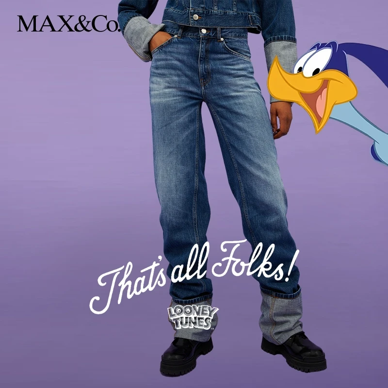 MAX&Co.女装LooneyTunes卷边牛仔裤8181014102