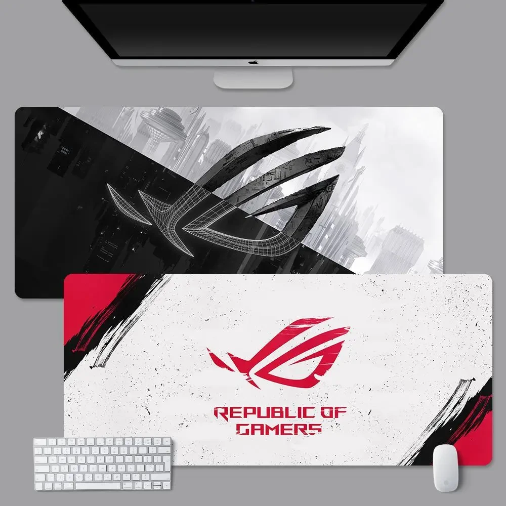 ROG败家之眼加厚细面鼠标垫电竞专业键盘垫超大号游戏办公桌面垫