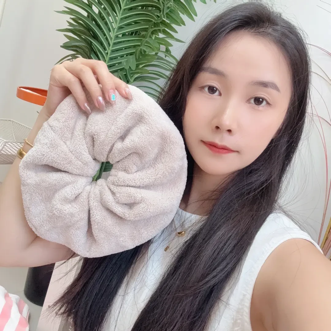 新款吸水毛巾发圈加大加厚大肠圈女速干不伤发干发神器强吸水