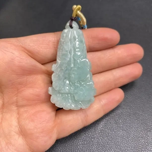 翡翠冰绿立体白菜有翡翠鉴定证书