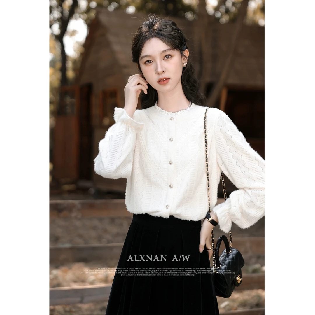 【鹿盯盯】微胖大码女装打底衫衬衫女时髦春秋内搭时尚衬衣D01316