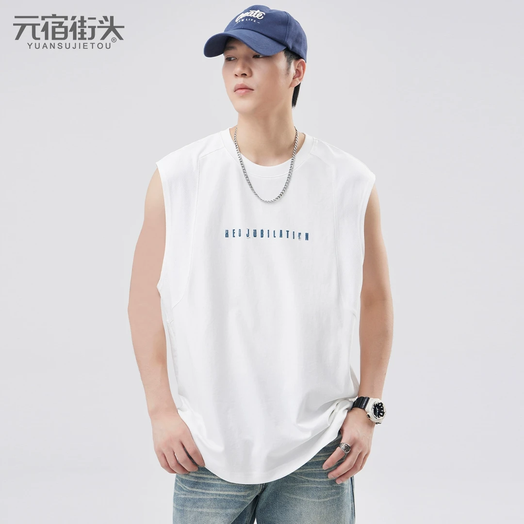 男士凉感背心夏季新款宽松大码运动吸汗无袖t恤潮流轻薄健身坎肩