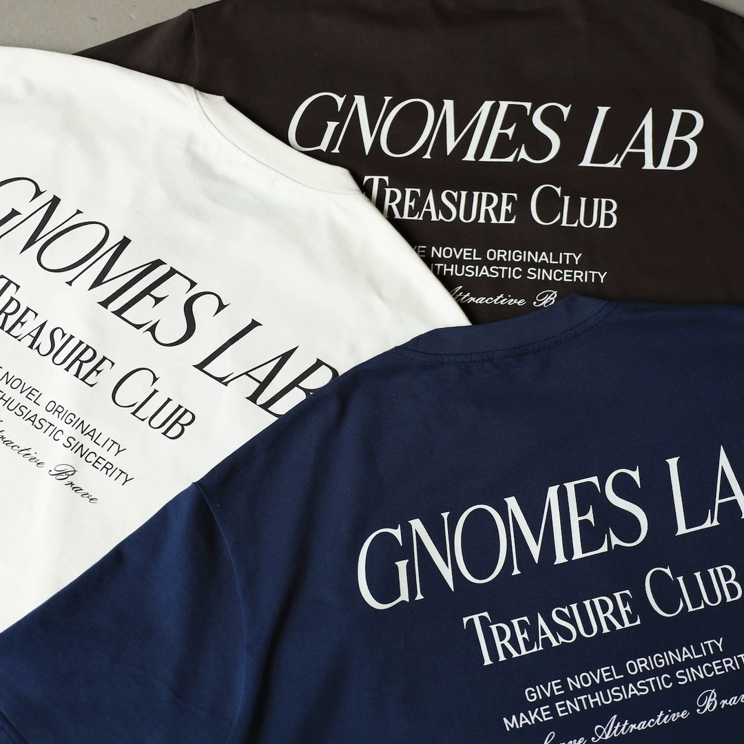 Gnomes lab 25SS 新疆长绒棉英文标语logo藏头诗印花短袖