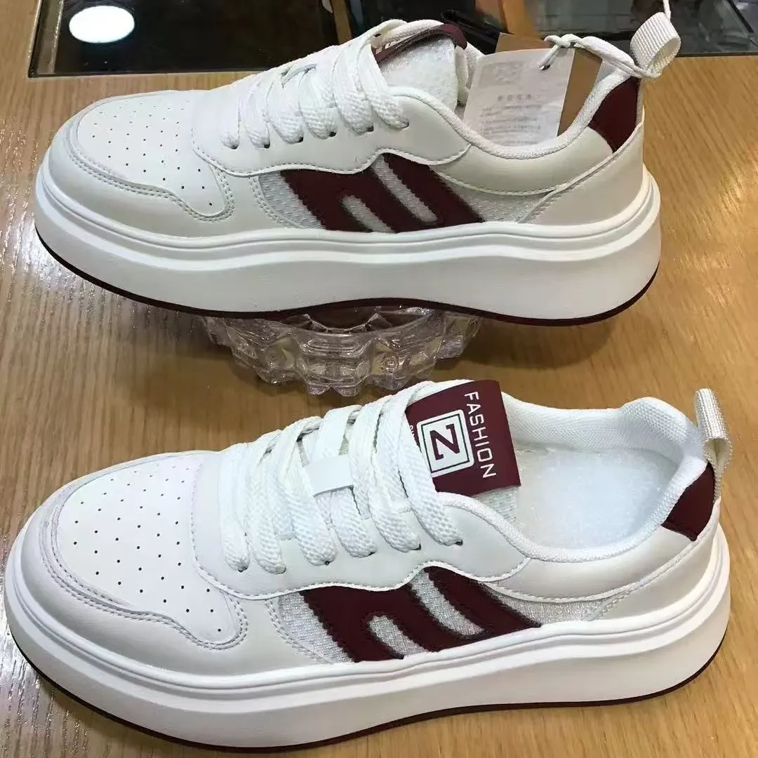 韩版小白鞋百搭休闲鞋休闲板鞋极简风夏季透气拼色耐磨