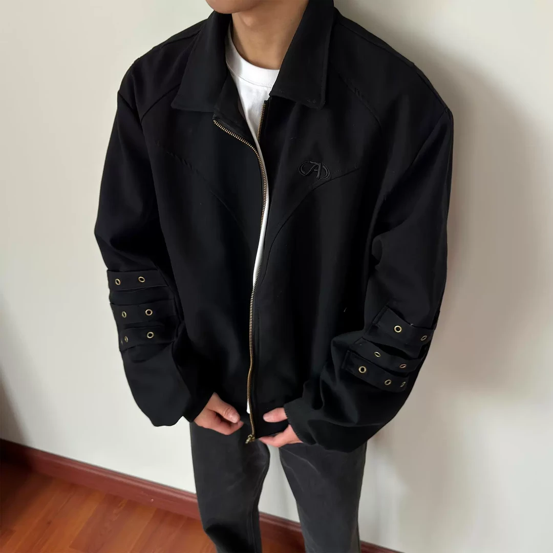 布老哥Blog美式高街解构薄款座山雕春季宽松显高刺绣百搭外套W394