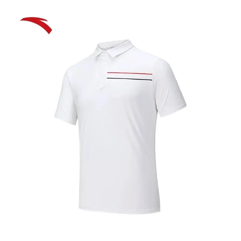 【反季节衣服】安踏综训系列男冰肤短袖POLO男款休闲翻领短袖上衣