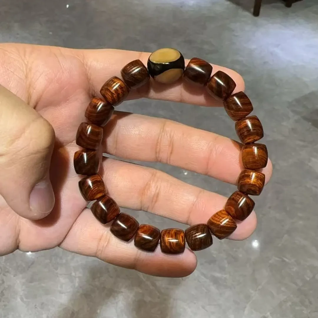 海南黄花梨1.0配三眼玉化菩提