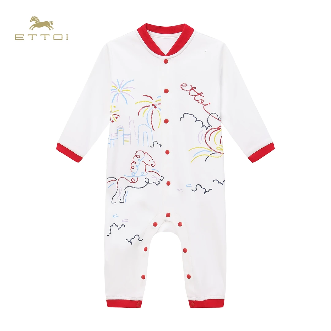 ETTOI爱多娃婴儿连体衣春秋款2025新款早春衣服