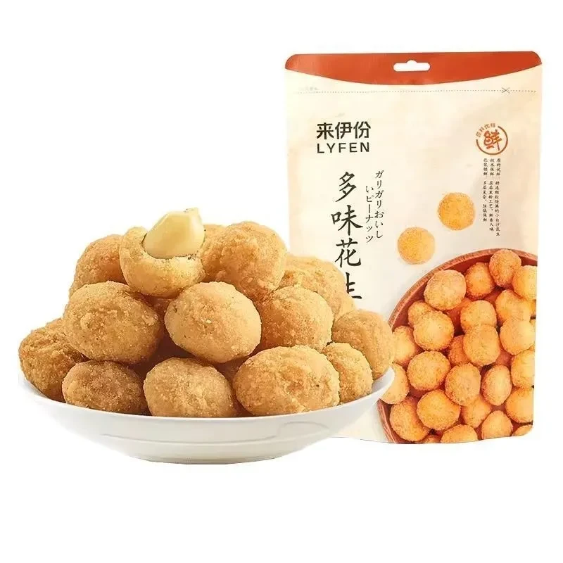 来伊份多味花生米186g*3袋甜辣味零食下酒菜零食炒货