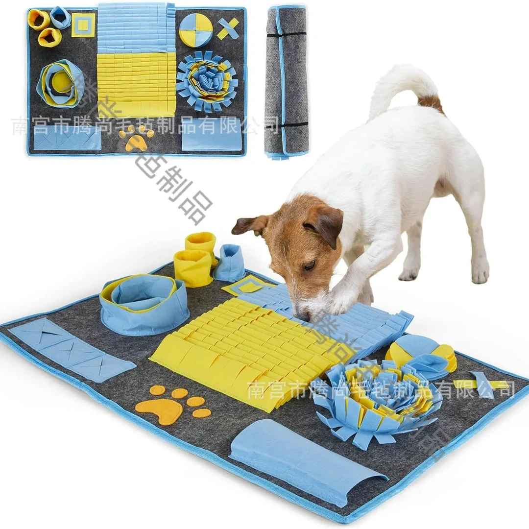 宠物嗅闻垫猫狗训练觅食防噎游戏垫益智互动藏食加厚解压解闷神器