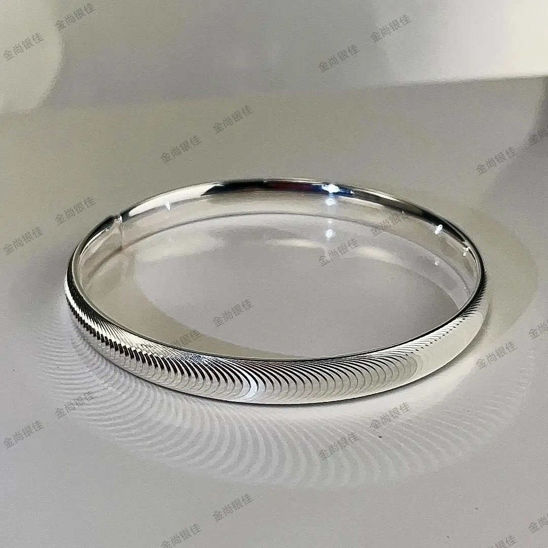 足银手镯 足银9999暴闪猫眼手镯时刻闪闪发光女镯子经典时尚气质