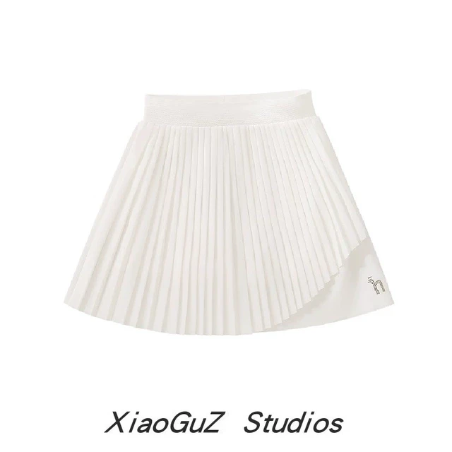 春夏新品童装中大儿童学院风松紧腰安全裤百褶裙裤半身运动网球裙
